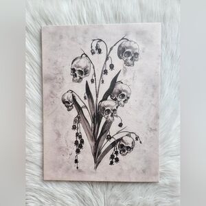 Floral Skull Canvas Art